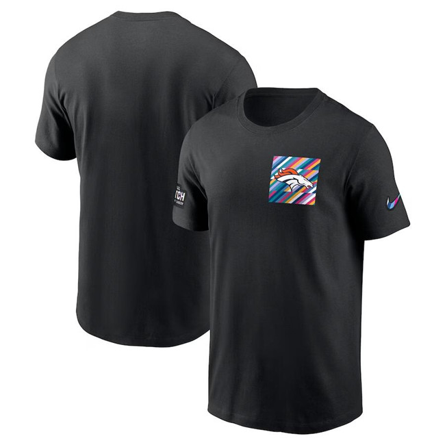 Men's Denver Broncos Black 2023 Crucial Catch Sideline Tri-Blend T-Shirt